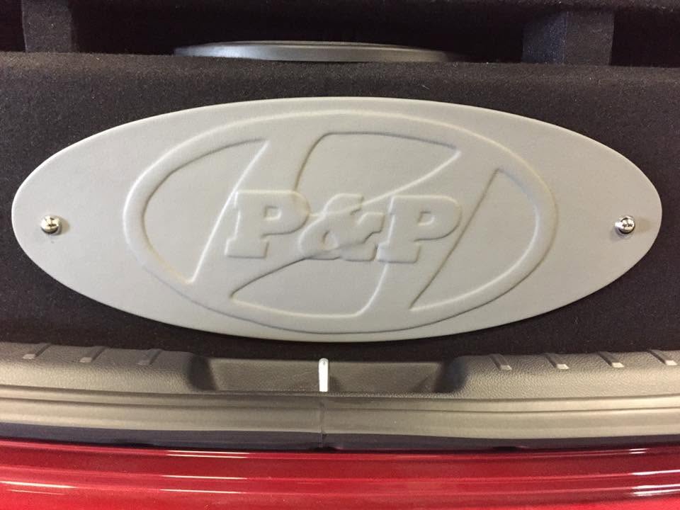 Custom bass enclosure panel detail