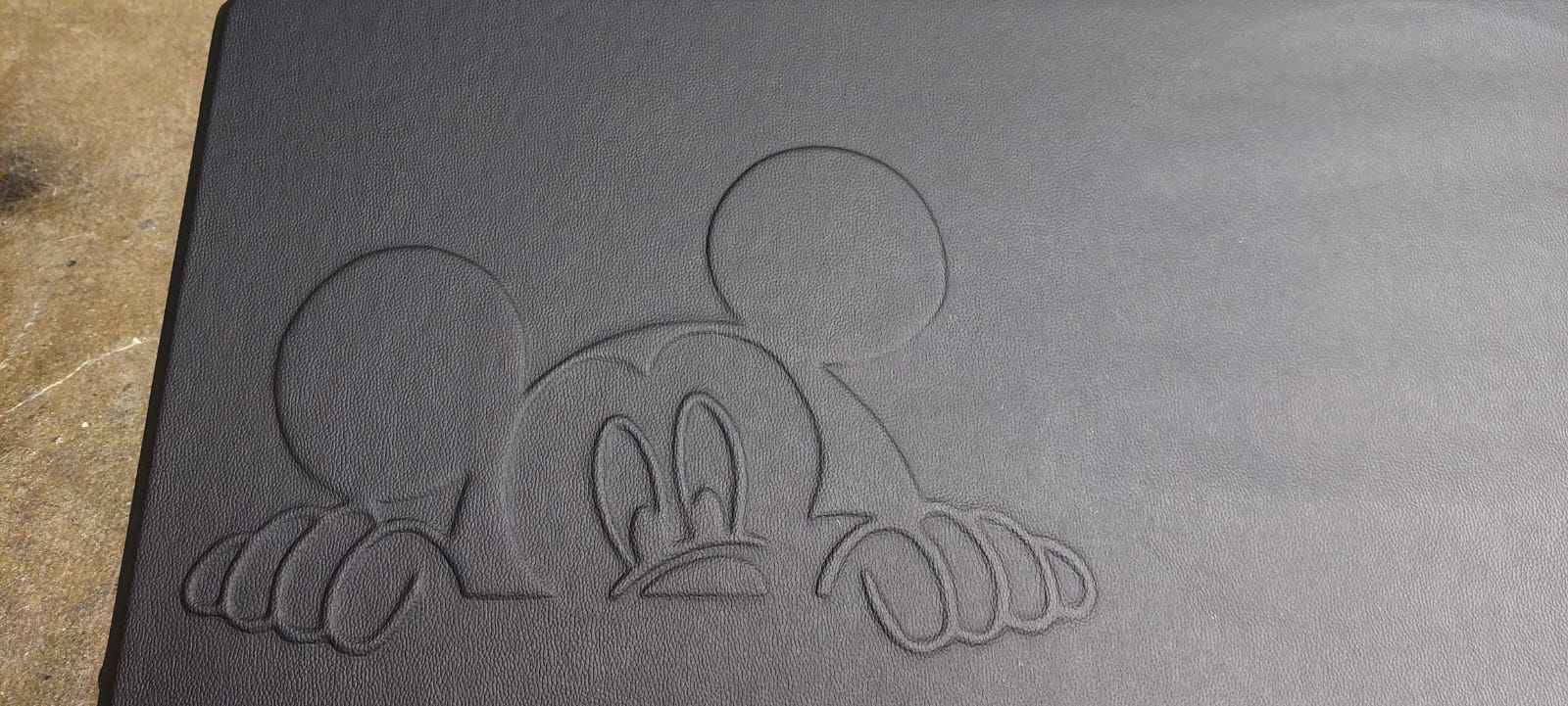 Hand-drawn custom vehicle panel design